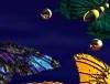 Magical,exotic butterflies flutter in the night.